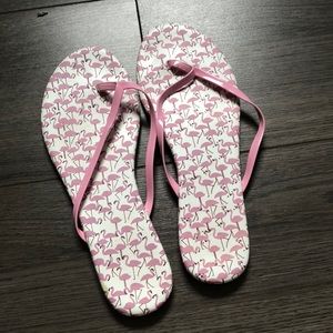 Like New Lauren Conrad Pink Flamingo flip flops